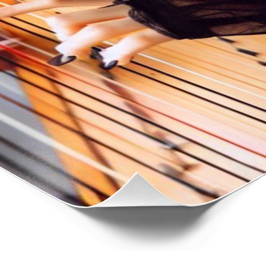 天秤座〔占星術の〕十二宮図ミュージシャンハープ ポスター (コーナー)