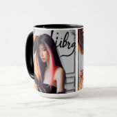 天秤座〔占星術の〕十二宮図ミュージシャンハープ マグカップ (正面左)