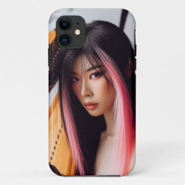 天秤座〔占星術の〕十二宮図ミュージシャンハープ iPhone 11 ケース