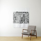 天秤座〔占星術の〕十二宮図ワードクラウドインスピレーション タペストリー (インサイチュ)