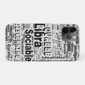 天秤座〔占星術の〕十二宮図ワードクラウドインスピレーション Case-Mate iPhoneケース (裏面(横))