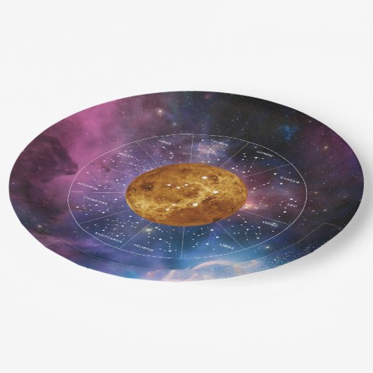 天秤座〔占星術の〕十二宮図占星術のサイン – 惑星ビーナス ペーパープレート (アングル)