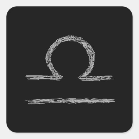 天秤座。〔占星術の〕十二宮図占星術の記号。 スクエアシール (正面)