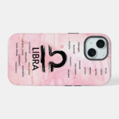 天秤座〔占星術の〕十二宮図占星術トレイトガールズ iPhone 15ケース (裏面横)