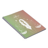 天秤座〔占星術の〕十二宮図占星術星記号グラデーション ノートブック (右側)