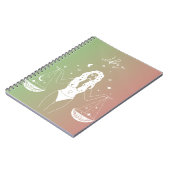 天秤座〔占星術の〕十二宮図占星術星記号グラデーション ノートブック (左側)