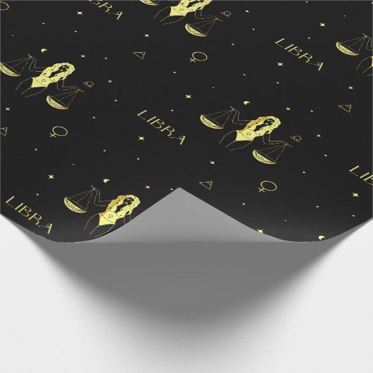 天秤座〔占星術の〕十二宮図占星術星記号グラデーション ラッピングペーパー (角)
