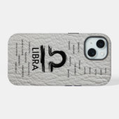 天秤座〔占星術の〕十二宮図占星術特性の人 iPhone 15ケース (裏面横)