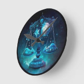 天秤座〔占星術の〕十二宮図壁時計 ラウンド壁時計 (傾斜)