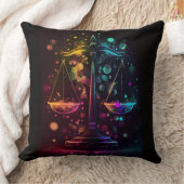 天秤座〔占星術の〕十二宮図天測デザイン装飾用クッション クッション (ブランケット)