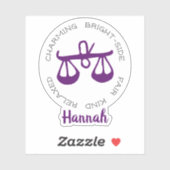 天秤座〔占星術の〕十二宮図星印の特徴 シール (シート)