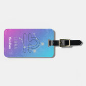 天秤座〔占星術の〕十二宮図星印占星術星座 ラゲッジタグ (正面横)