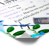 天秤座〔占星術の〕十二宮図星印Y2Kホワイト4:5ポスター ポスター (角)