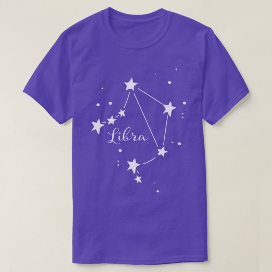 天秤座〔占星術の〕十二宮図星座Tシャツ Tシャツ (デザイン正面)