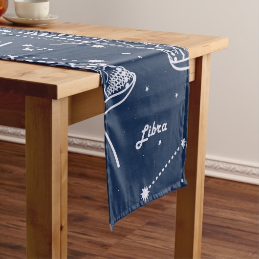 天秤座〔占星術の〕十二宮図標識 ショートテーブルランナー (インサイチュ)