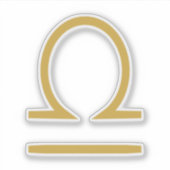 天秤座〔占星術の〕十二宮図標識 シール (正面)