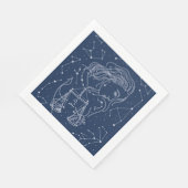 天秤座〔占星術の〕十二宮図標識 スタンダードランチョンナプキン (角)