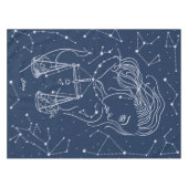 天秤座〔占星術の〕十二宮図標識 テーブルクロス (正面(横))