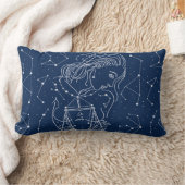 天秤座〔占星術の〕十二宮図標識 ランバークッション (ブランケット)