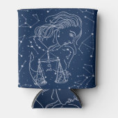 天秤座〔占星術の〕十二宮図標識 缶クーラー (正面)