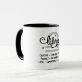 天秤座〔占星術の〕十二宮図特性 マグカップ (正面左)