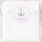 天秤座〔占星術の〕十二宮図誕生日 ラウンドシール (バッグ)