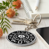 天秤座〔占星術の〕十二宮図 キーホルダー (側面)