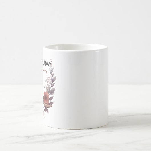 天秤座〔占星術の〕十二宮図 コーヒーマグカップ (中央)