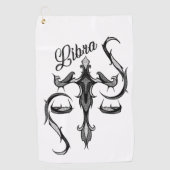 天秤座〔占星術の〕十二宮図 ゴルフタオル (正面)