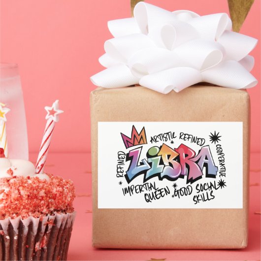 天秤座 長方形シール (パーティー)