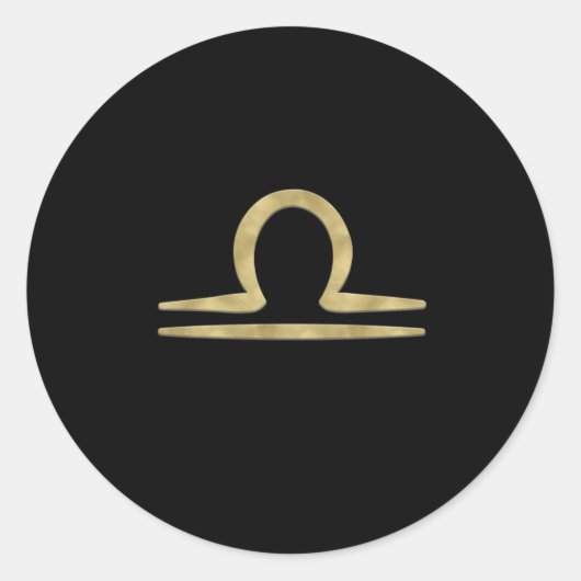 天秤座 9月10月 誕生日 占星術 ラウンドシール (正面)