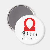 天秤座、9月23日～10月22日 マグネット (正面/裏面)