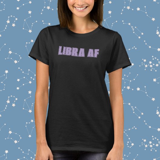 天秤座AFはっきりした〔占星術の〕十二宮図 Tシャツ
