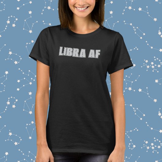 天秤座AFはっきりした〔占星術の〕十二宮図 Tシャツ