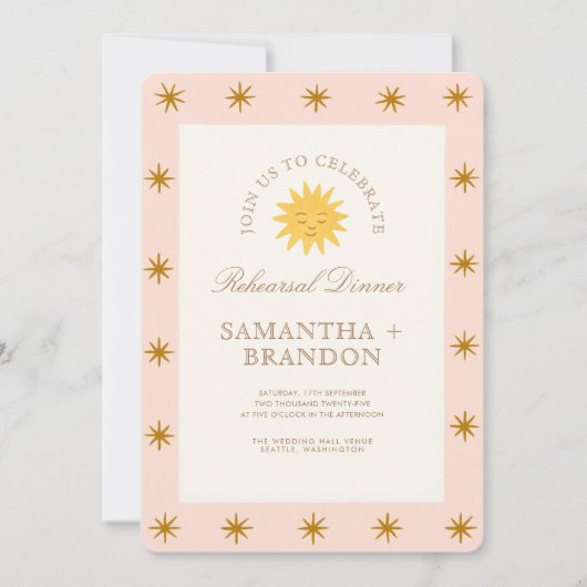 天空お洒落フォークリハーサルディナー 招待状 (正面)