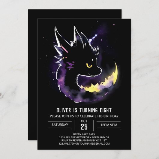 天空お洒落竜 招待状 (正面/裏面)