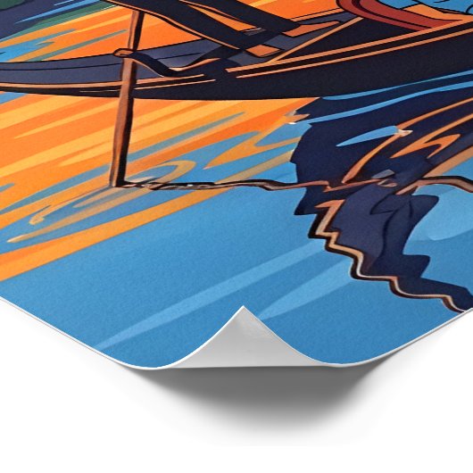 天空と日没 ポスター (角)