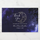 天空と金ゴールドムーン結婚ズテーマC リキュールボトルラベル (シングルラベル)