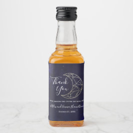 天空と金ゴールドムーン結婚ズテーマC リキュールボトルラベル