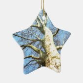 天空に広がる晴れた大きな木の枝 セラミックオーナメント (右)