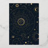 天空のアーチ日付の保存 箔招待状 (裏面)