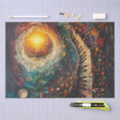 天空のアートピアノ惑星スターがデコページ 薄葉紙 (クラフト)