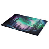 天空のオーロラボレアリスノーザンライツビビビッド カッティングボード (角)