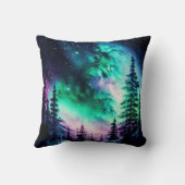 天空のオーロラボレアリスノーザンライツビビビッド クッション (裏面)