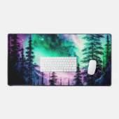 天空のオーロラボレアリスノーザンライツビビビッド デスクマット (キーボード&マウス)