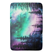 天空のオーロラボレアリスノーザンライツビビビッド バスマット (正面縦)