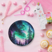 天空のオーロラボレアリスノーザンライツビビビッド ペーパープレート (パーティー)