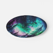 天空のオーロラボレアリスノーザンライツビビビッド ペーパープレート (アングル)