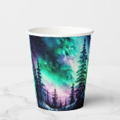天空のオーロラボレアリスノーザンライツビビビッド 紙コップ (裏面)