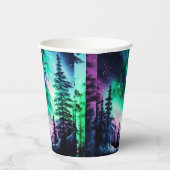 天空のオーロラボレアリスノーザンライツビビビッド 紙コップ (右)